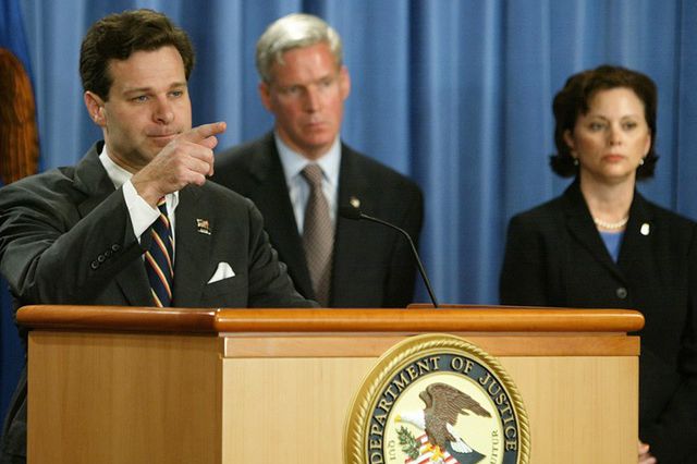 Christopher Wray in 2003, when he ran the Justice Department's criminal division under then-President George W. Bush.